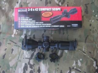 3-9x42 REAL Compact Scope Quick Adjustment Double Rings by Swiss Arms